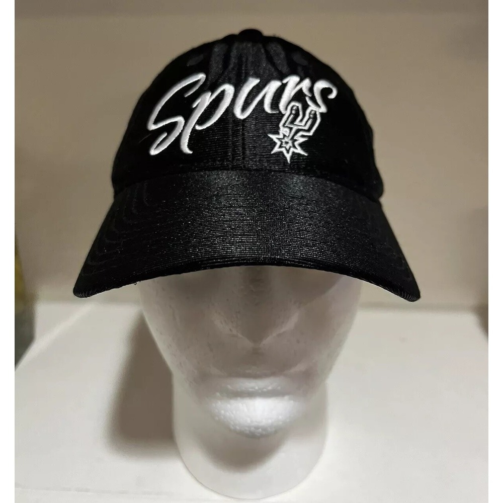 Adidas San Antonio Spurs youth adjustable Hat Cap Adjustable Black NBA rare